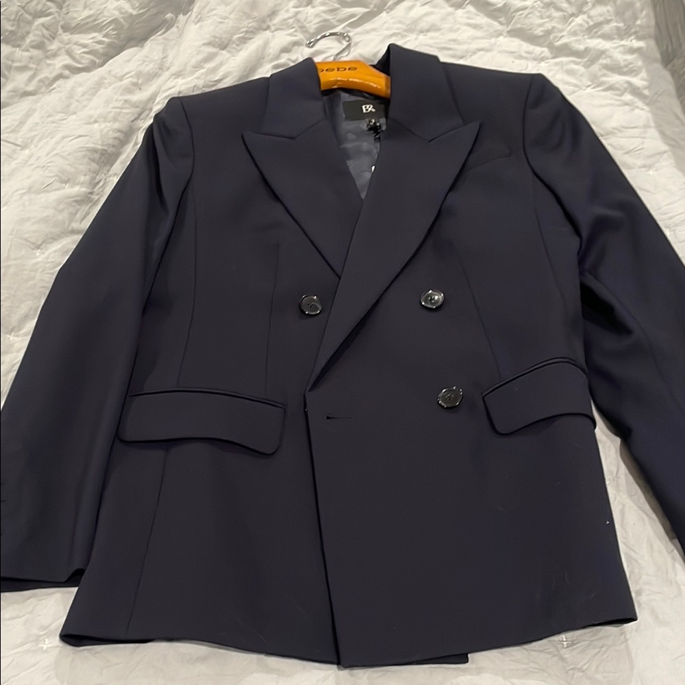 Chic Black Double-Breasted Blazer - Banana Republic